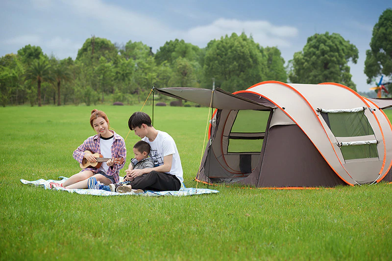 Cheap Goat Tents Outdoor Camping 3 4 People Automatic Outdoor Tent Camping Rainproof Tent  Throwing Tent Building Free Easy to Put up Tent   